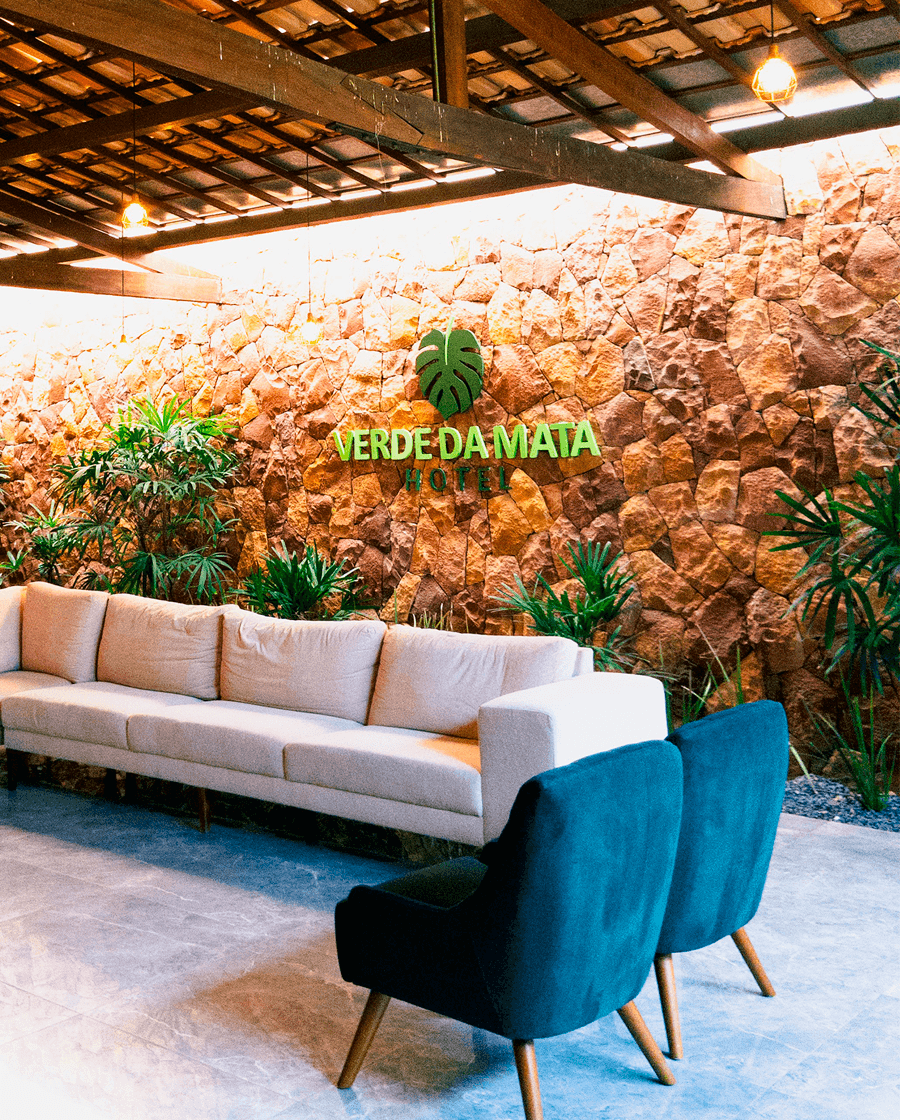 Ambientes internos do Verde da Mata Hotel